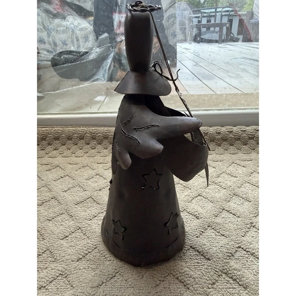 Angel Rustic Candle Holder Metal
